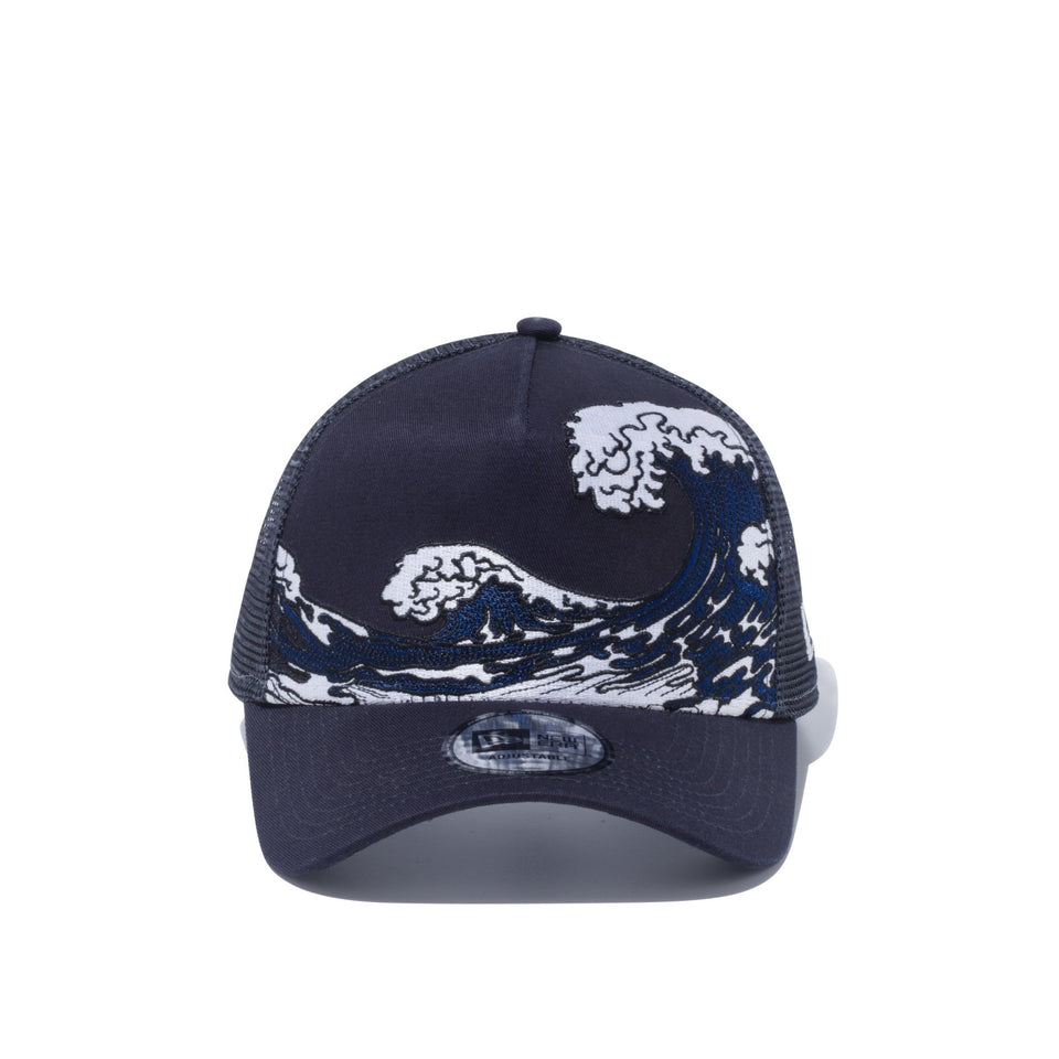 9FORTY A-Frame トラッカー 浮世絵 波 ネイビー - 12326196-OSFA | NEW ERA ニューエラ公式オンラインストア
