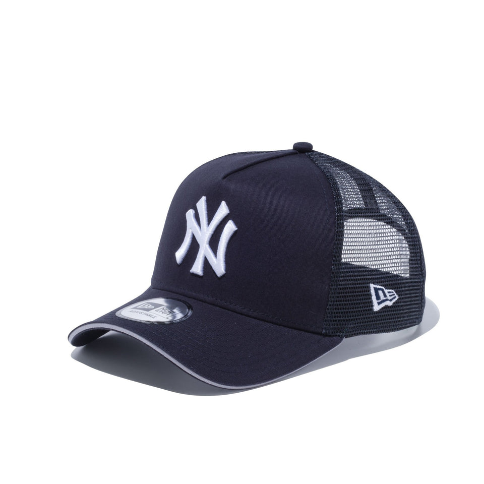 9FORTY A-Frame トラッカー ベーシックファブリックス ニューヨーク・ヤンキース ネイビー - 12326256-OSFA | NEW ERA ニューエラ公式オンラインストア