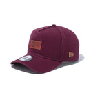 9FORTY A-Frame ダックキャンバス レザーパッチ マルーン × ラクリーン - 12540670-OSFM | NEW ERA ニューエラ公式オンラインストア