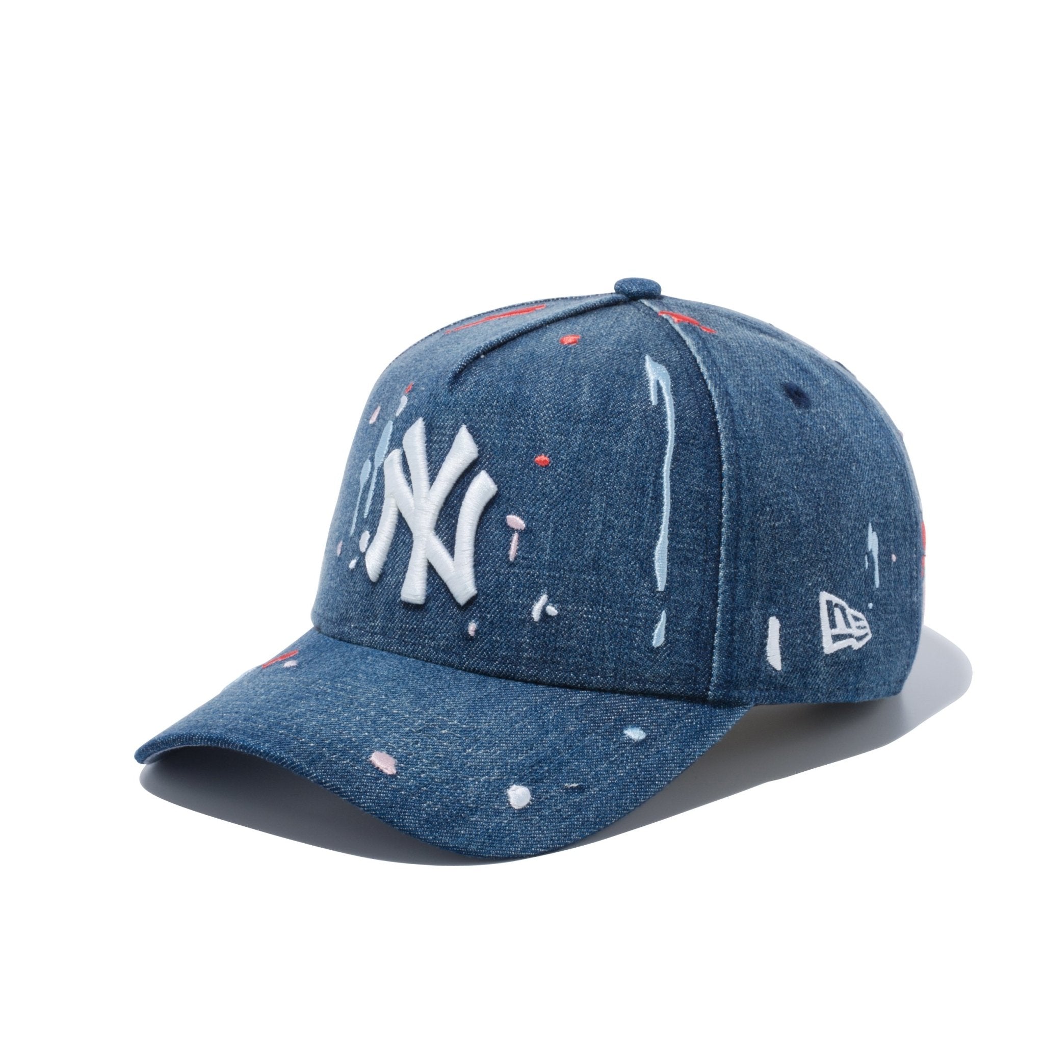NEWERA 9FORTY ヤンキース白×オーロラスワロフスキー ニューエラ Newera キャップ A-Frame ナインフォーティ LA