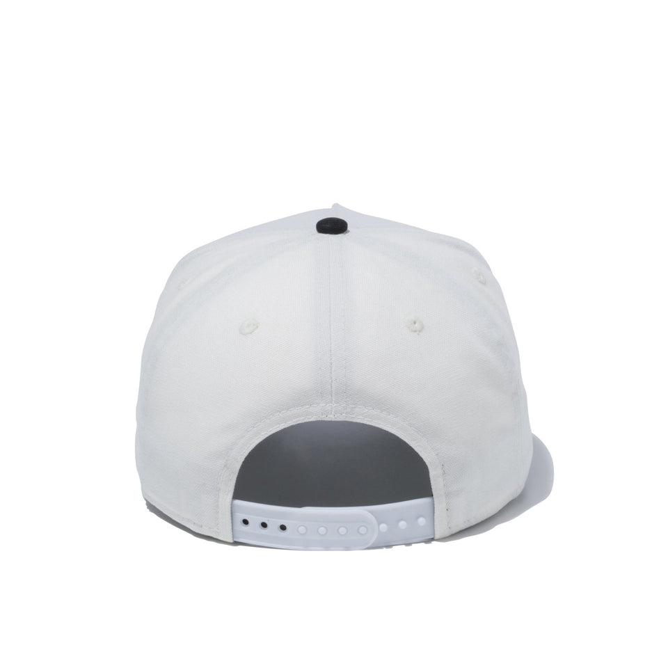9FORTY A-Frame ダックキャンバス レザーパッチ ボックスロゴ アイボリー ブラックバイザー - 12653770-OSFM | NEW ERA ニューエラ公式オンラインストア