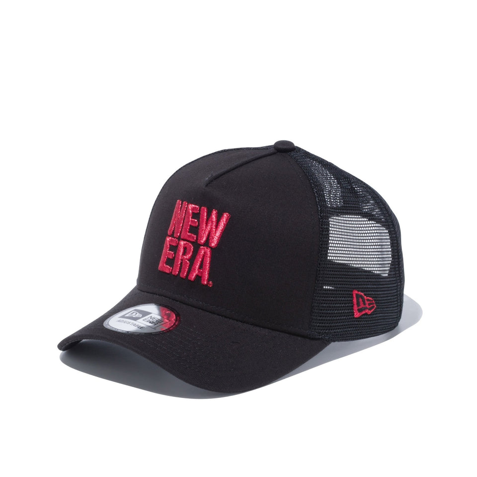 9FORTY A-Frame トラッカー スクエアニューエラ ブラック × メタリックレッド - 12654379-OSFM | NEW ERA ニューエラ公式オンラインストア