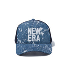 【ゴルフ】 9FORTY A-Frame トラッカー スプラッシュペイント スクエアロゴ ウォッシュドデニム - 12674545-OSFM | NEW ERA ニューエラ公式オンラインストア