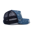 【ゴルフ】 9FORTY A-Frame トラッカー スプラッシュペイント スクエアロゴ ウォッシュドデニム - 12674545-OSFM | NEW ERA ニューエラ公式オンラインストア