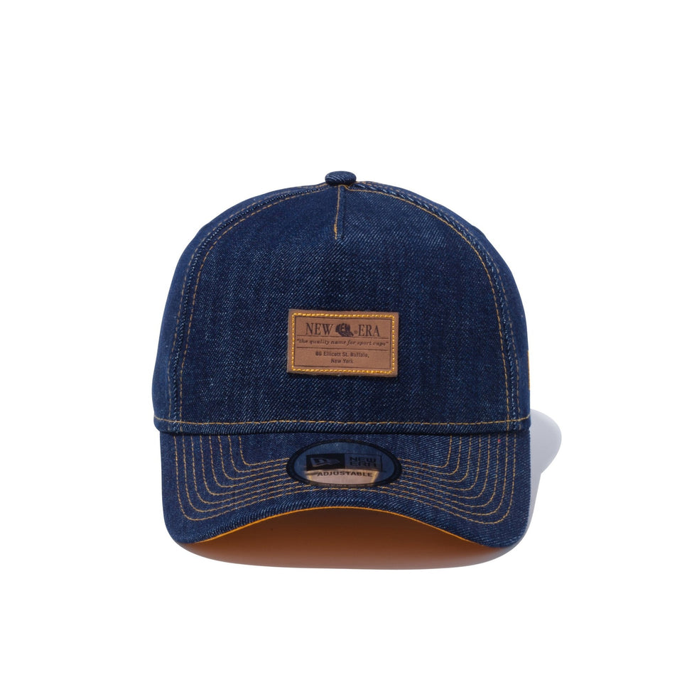 9FORTY A-Frame デニム レザーパッチ ゴールデンピーチアンダー