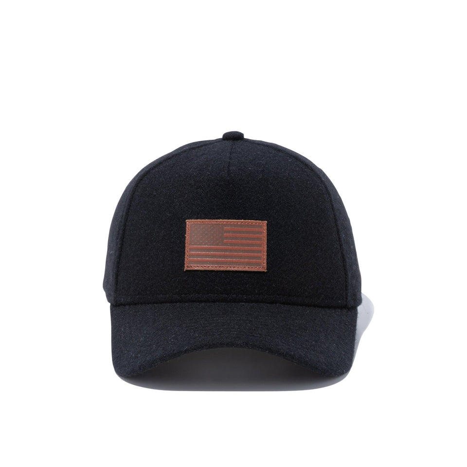 9FORTY A-Frame メルトン レザーパッチ ブラック - 12853939-OSFM | NEW ERA ニューエラ公式オンラインストア