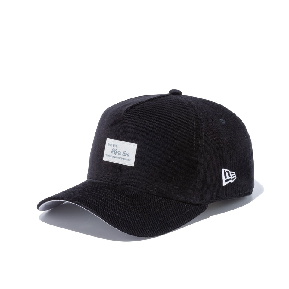 【ゴルフ】 9FORTY A-Frame マイクロコーデュロイ ウーブンパッチ ブラック - 12855134-OSFM | NEW ERA ニューエラ公式オンラインストア