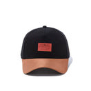 9FORTY A-Frame ダックキャンバス レザーパッチ ダックブラック ブラウンスエードバイザー - 13054546-OSFM | NEW ERA ニューエラ公式オンラインストア