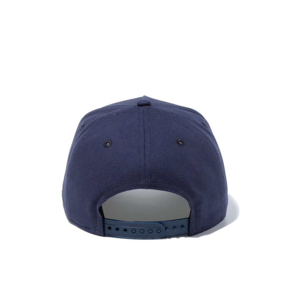 9FORTY A-Frame ダックキャンバス レザーパッチ ネイビー 【ニューエラ アウトドア】 - 13058926-OSFM | NEW ERA ニューエラ公式オンラインストア