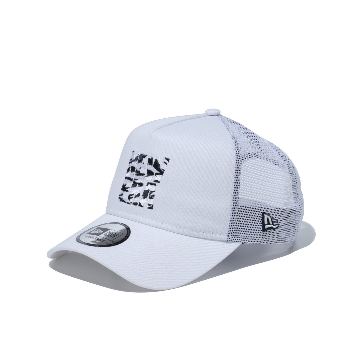 NEW ERA★ニューエラ★9.0型★タイガーストライプグリーンカモ★中古良品★ 9FORTY A-Frame トラッカー ボックスロゴ ブラックタイガー