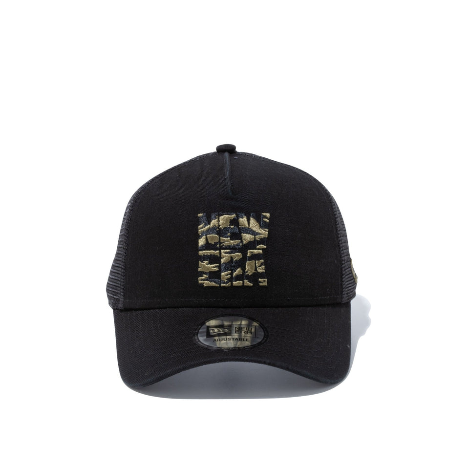 9FORTY A-Frame トラッカー スクエアニューエラ タイガーストライプカモ ブラック - 13059203-OSFM | NEW ERA ニューエラ公式オンラインストア