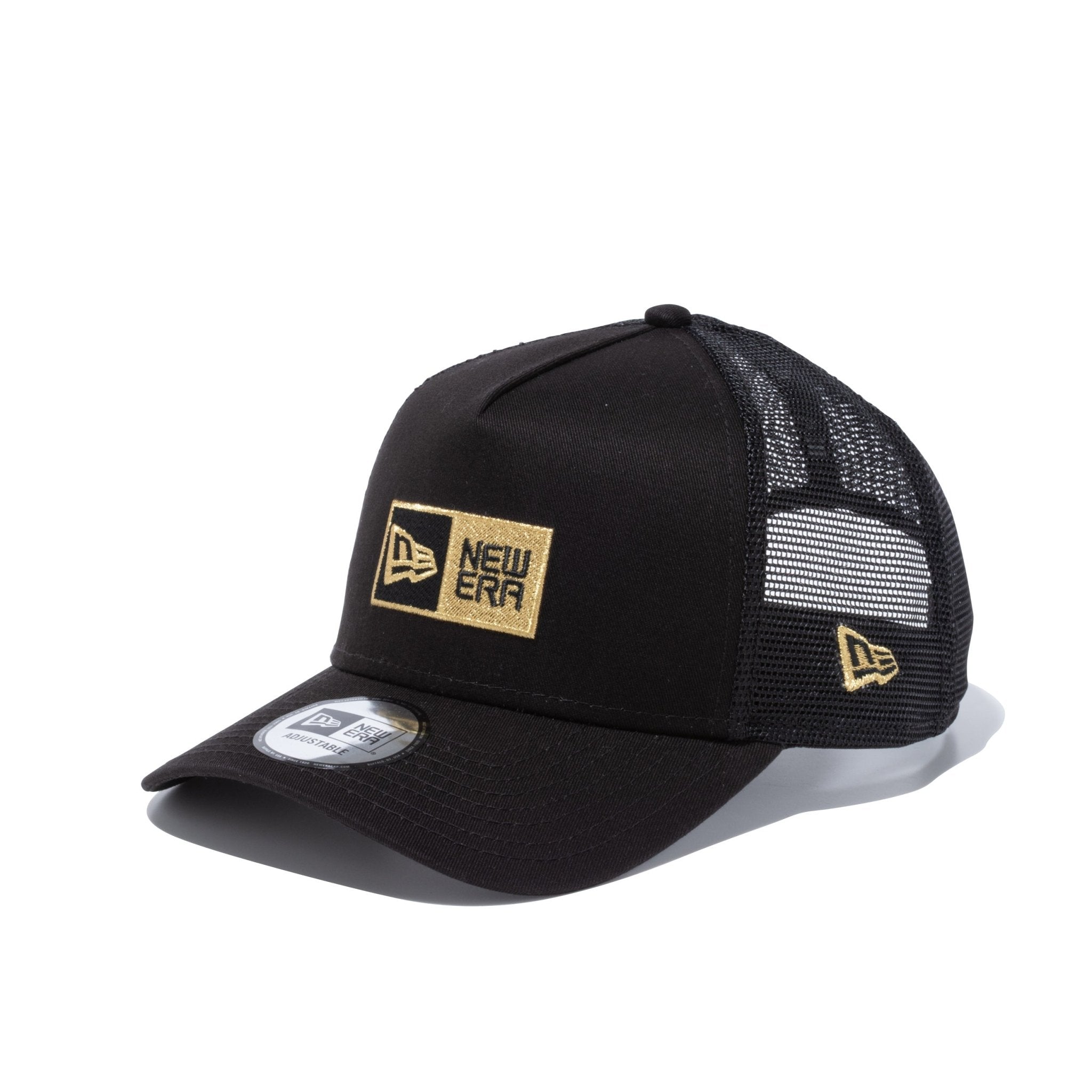 海外限定 ボックスロゴ M 9FORTY A-Frame トラッカー Mesh Embroidery ボックスロゴ