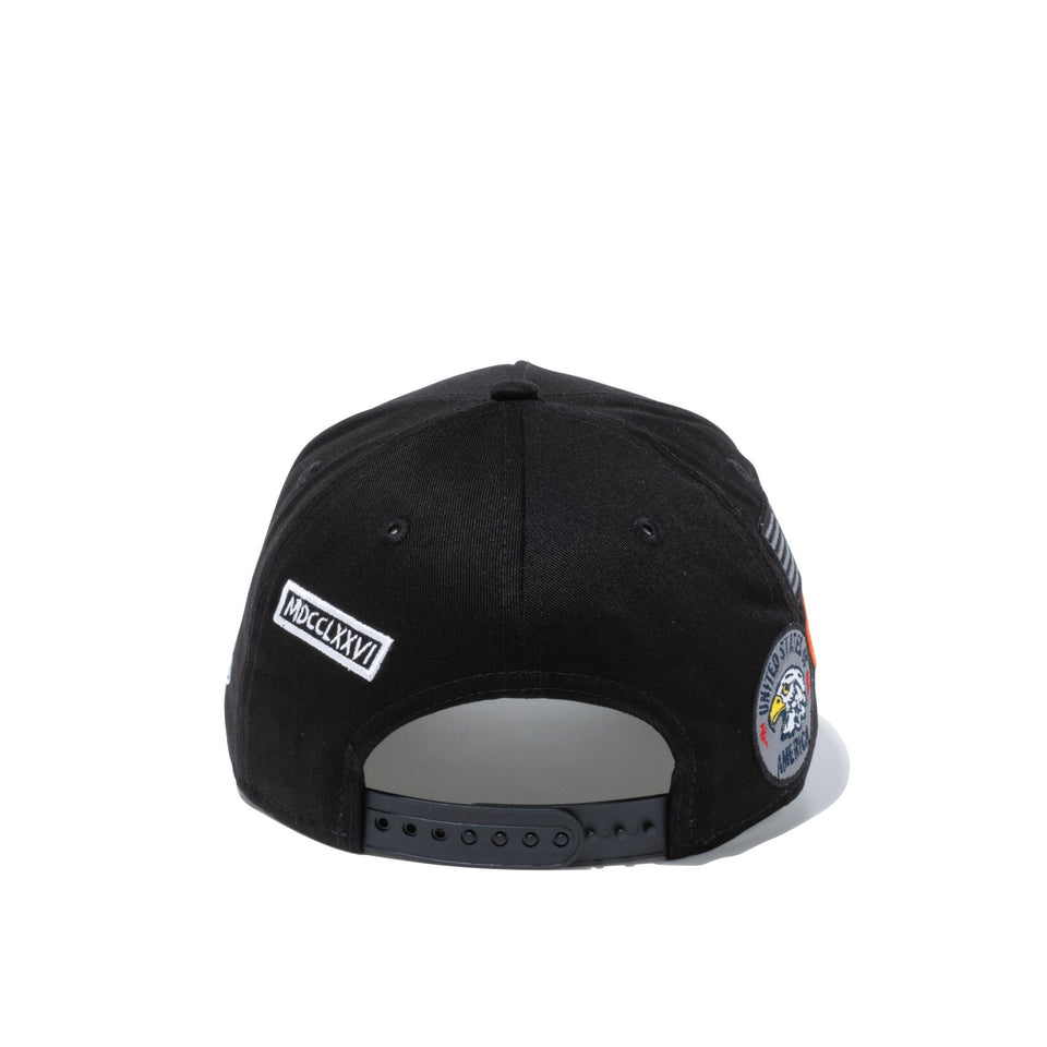 9FORTY A-Frame ミリタリー ワッペン オールオーバー ブラック - 13059286-OSFM | NEW ERA ニューエラ公式オンラインストア