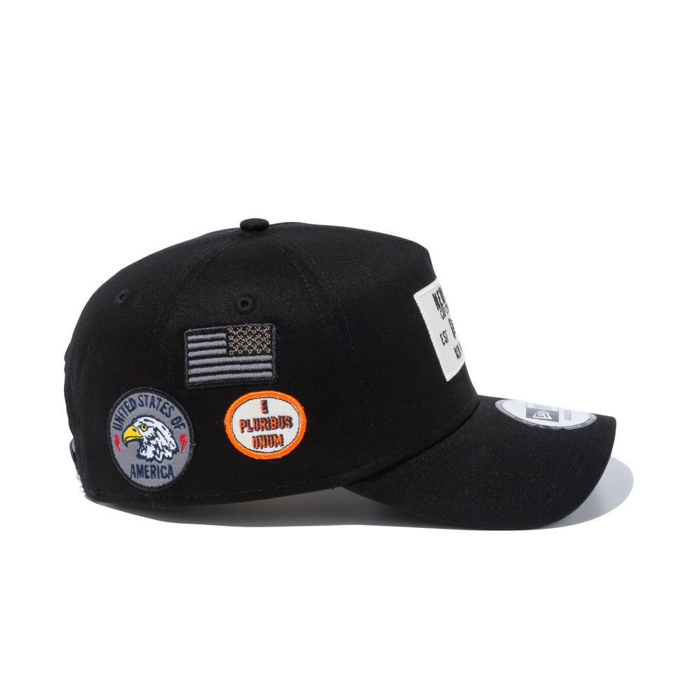 9FORTY A-Frame ミリタリー ワッペン オールオーバー ブラック - 13059286-OSFM | NEW ERA ニューエラ公式オンラインストア