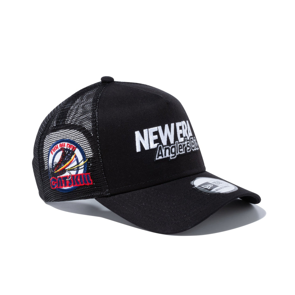 9FORTY A-Frame トラッカー Angler Club キャッツキル ブラック【ニューエラアウトドア】 - 13516255-OSFM | NEW ERA ニューエラ公式オンラインストア