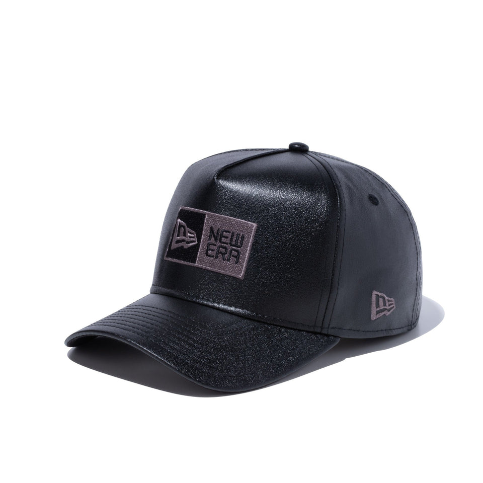 9FORTY A-Frame Box Logo ボックスロゴ シンセティックレザー ブラック - 13328286-OSFM | NEW ERA ニューエラ公式オンラインストア