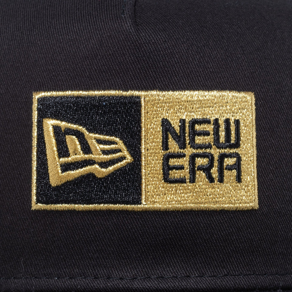 9FORTY A-Frame トラッカー Box Logo ボックスロゴ ブラック × ゴールド - 13515952-OSFM | NEW ERA ニューエラ公式オンラインストア