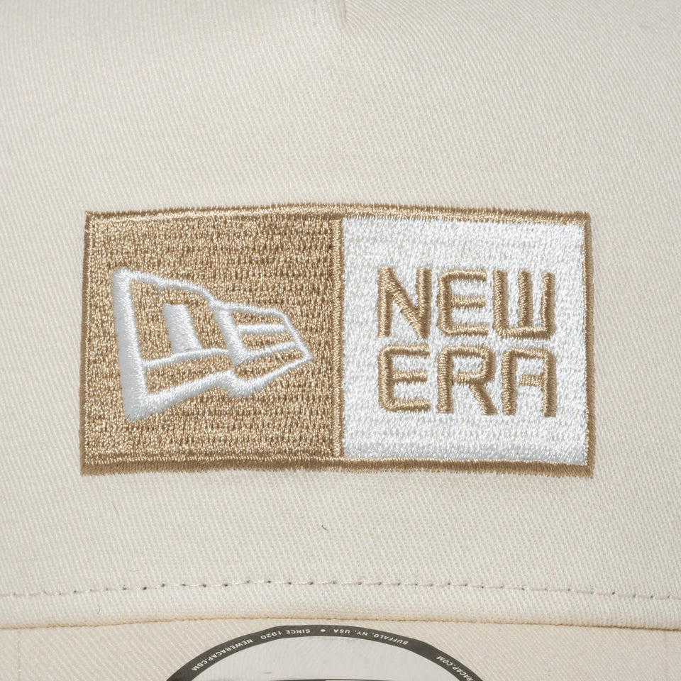 9FORTY A-Frame トラッカー Box Logo ボックスロゴ Trucker ライトクリーム - 13750974-OSFM | NEW ERA ニューエラ公式オンラインストア