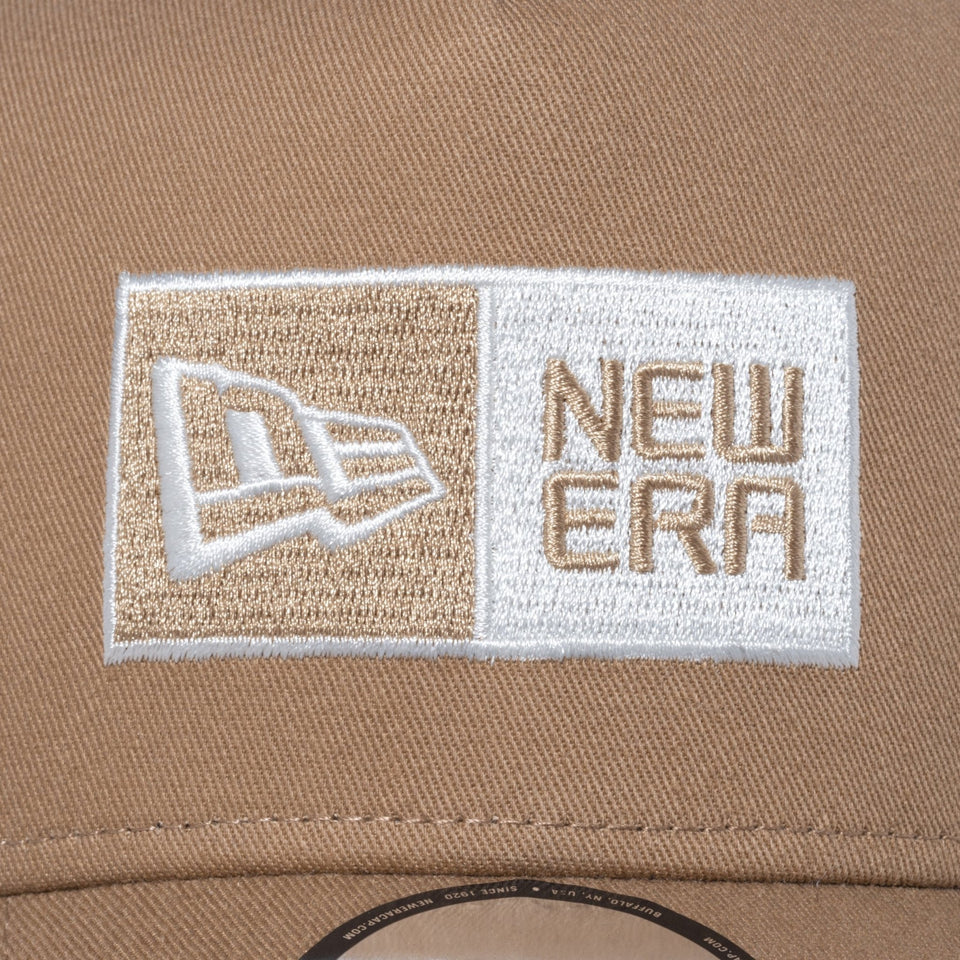 9FORTY A-Frame トラッカー Box Logo ボックスロゴ Trucker カーキ - 13750975-OSFM | NEW ERA ニューエラ公式オンラインストア