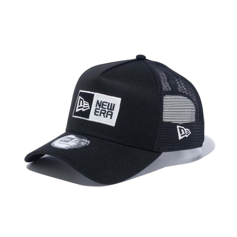 9FORTY A-Frame トラッカー Box Logo ボックスロゴ Trucker ブラック × ホワイト - 13750976-OSFM | NEW ERA ニューエラ公式オンラインストア