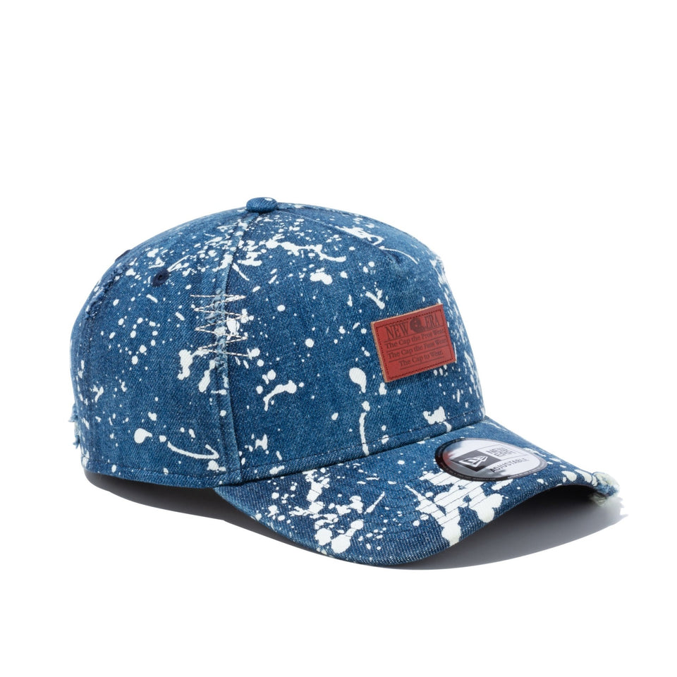 9FORTY A-Frame Damaged Denim ダメージドデニム レザーパッチ - 13328285-OSFM | NEW ERA ニューエラ公式オンラインストア