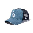 9FORTY A-Frame トラッカー Damaged Denim ロサンゼルス・ドジャース ウォッシュドデニム - 14109713-OSFM | NEW ERA ニューエラ公式オンラインストア