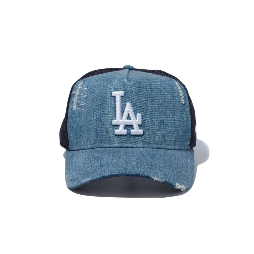 9FORTY A-Frame トラッカー Damaged Denim ロサンゼルス・ドジャース ウォッシュドデニム - 14109713-OSFM | NEW ERA ニューエラ公式オンラインストア