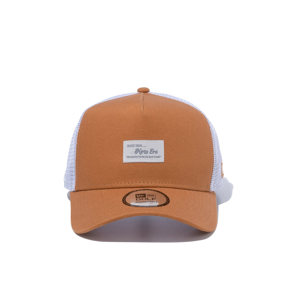 【ゴルフ】9FORTY A-Frame トラッカー Duck Canvas ダックキャンバス ウーブンパッチ タン - 13327879-OSFM | NEW ERA ニューエラ公式オンラインストア