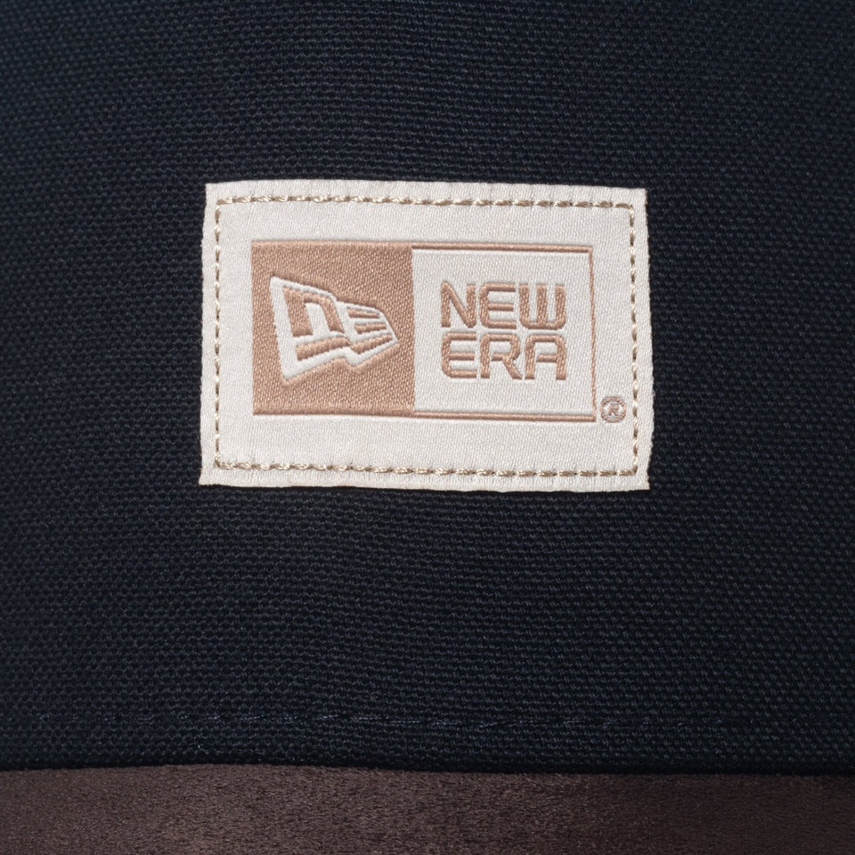 9FORTY A-Frame Duck Canvas Hunting ウーブンパッチ ダックキャンバス ブラック ブラウンスウェードバイザー - 13750996-OSFM | NEW ERA ニューエラ公式オンラインストア