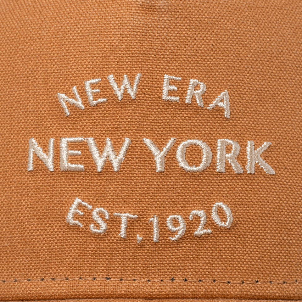 9FORTY A-Frame トラッカー Duck Canvas ダックキャンバス NEW ERA NEW YORK EST.1920 ライトブロンズ - 13515936-OSFM | NEW ERA ニューエラ公式オンラインストア