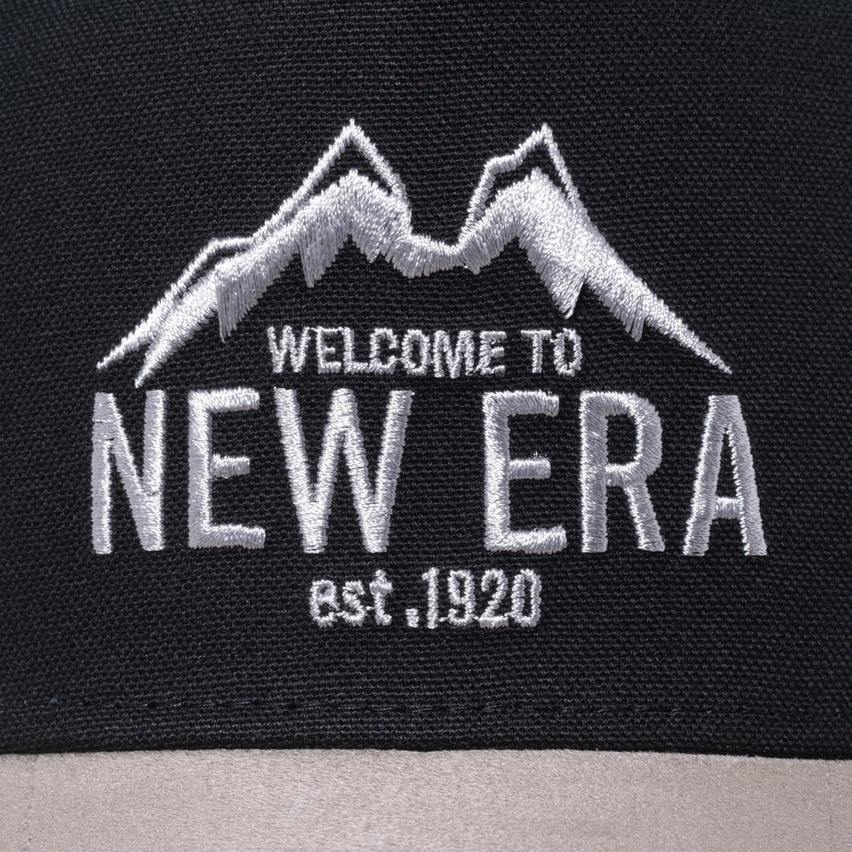 9FORTY A-Frame Duck Canvas ダックキャンバス Walcome to New Era ブラック サンドベージュスウェードバイザー【ニューエラアウトドア】 - 13327710-OSFM | NEW ERA ニューエラ公式オンラインストア