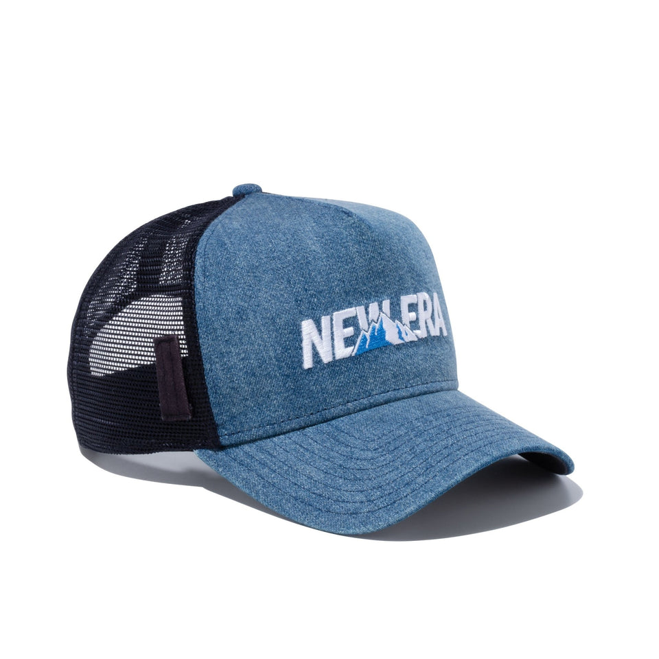 9FORTY A-Frame トラッカー Function Side Loop マウンテンロゴ ウォッシュドデニム【ニューエラ アウトドア】 - 13327689-OSFM | NEW ERA ニューエラ公式オンラインストア