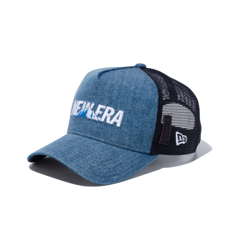 9FORTY A-Frame トラッカー Function Side Loop マウンテンロゴ ウォッシュドデニム【ニューエラ アウトドア】 - 13327689-OSFM | NEW ERA ニューエラ公式オンラインストア