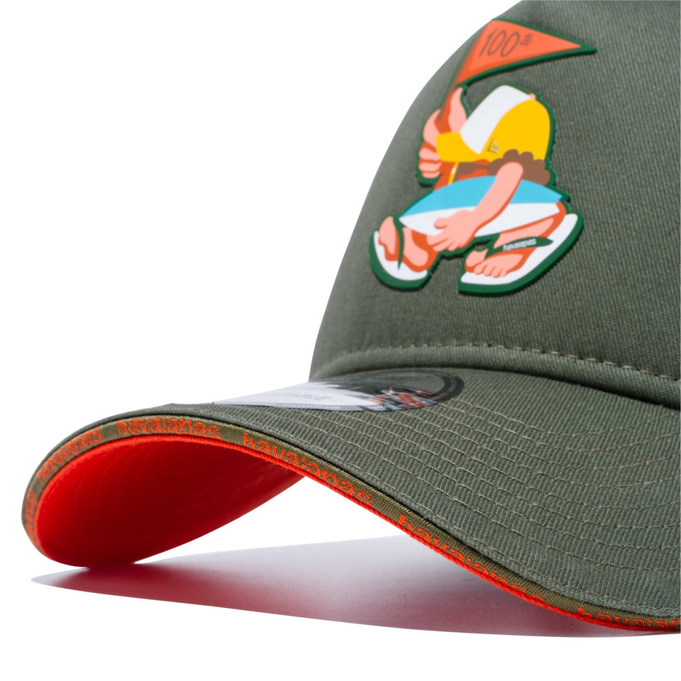 9FORTY A-Frame トラッカー havaianas ハワイアナス オリジナルロゴ アーミーグリーン - 12551298-OSFM | NEW ERA ニューエラ公式オンラインストア