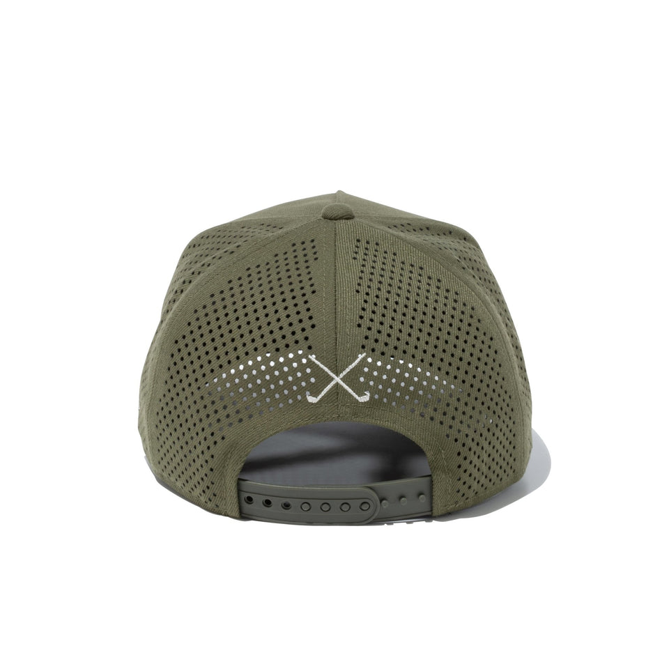 【ゴルフ】 9FORTY A-Frame Laser Perforated ボックスロゴ オリーブ × クロームホワイト/ニューオリーブ - 13517972-OSFM | NEW ERA ニューエラ公式オンラインストア
