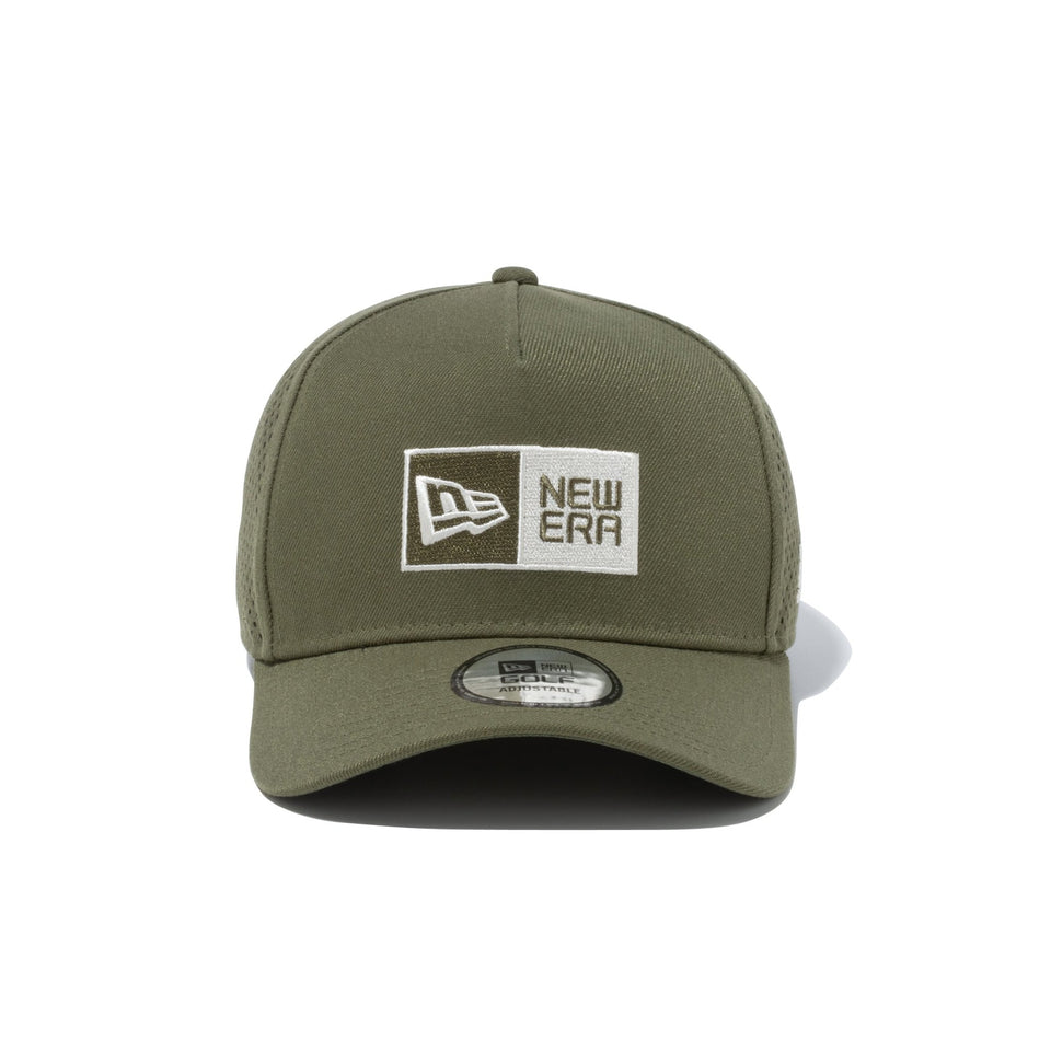 【ゴルフ】 9FORTY A-Frame Laser Perforated ボックスロゴ オリーブ × クロームホワイト/ニューオリーブ - 13517972-OSFM | NEW ERA ニューエラ公式オンラインストア