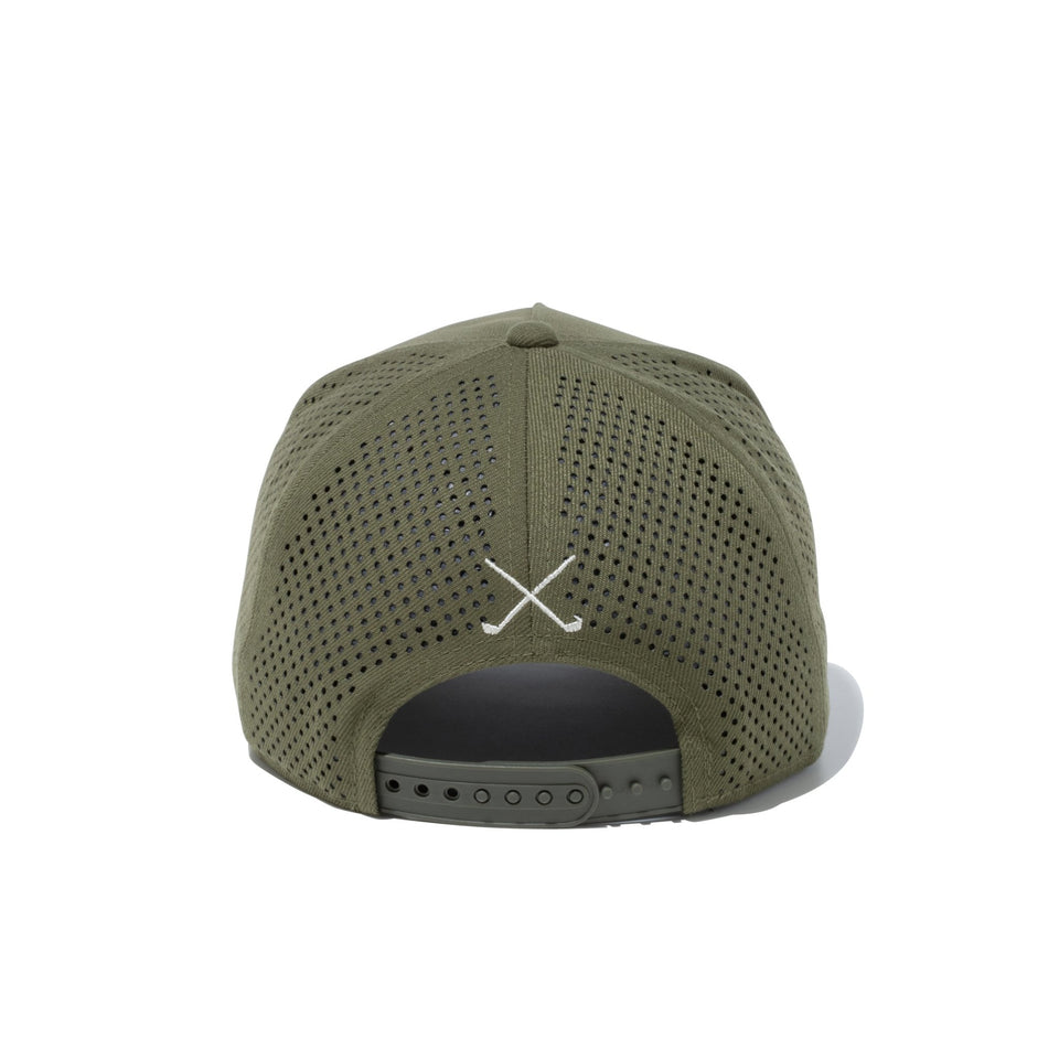 【ゴルフ】 9FORTY A-Frame Laser Perforated ボックスロゴ オリーブ × クロームホワイト/ニューオリーブ - 13517972-OSFM | NEW ERA ニューエラ公式オンラインストア