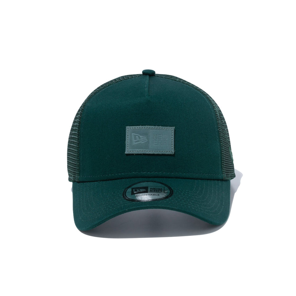 9FORTY A-Frame トラッカー Leather Patch ボックスロゴ ダークグリーン - 13515925-OSFM | NEW ERA ニューエラ公式オンラインストア