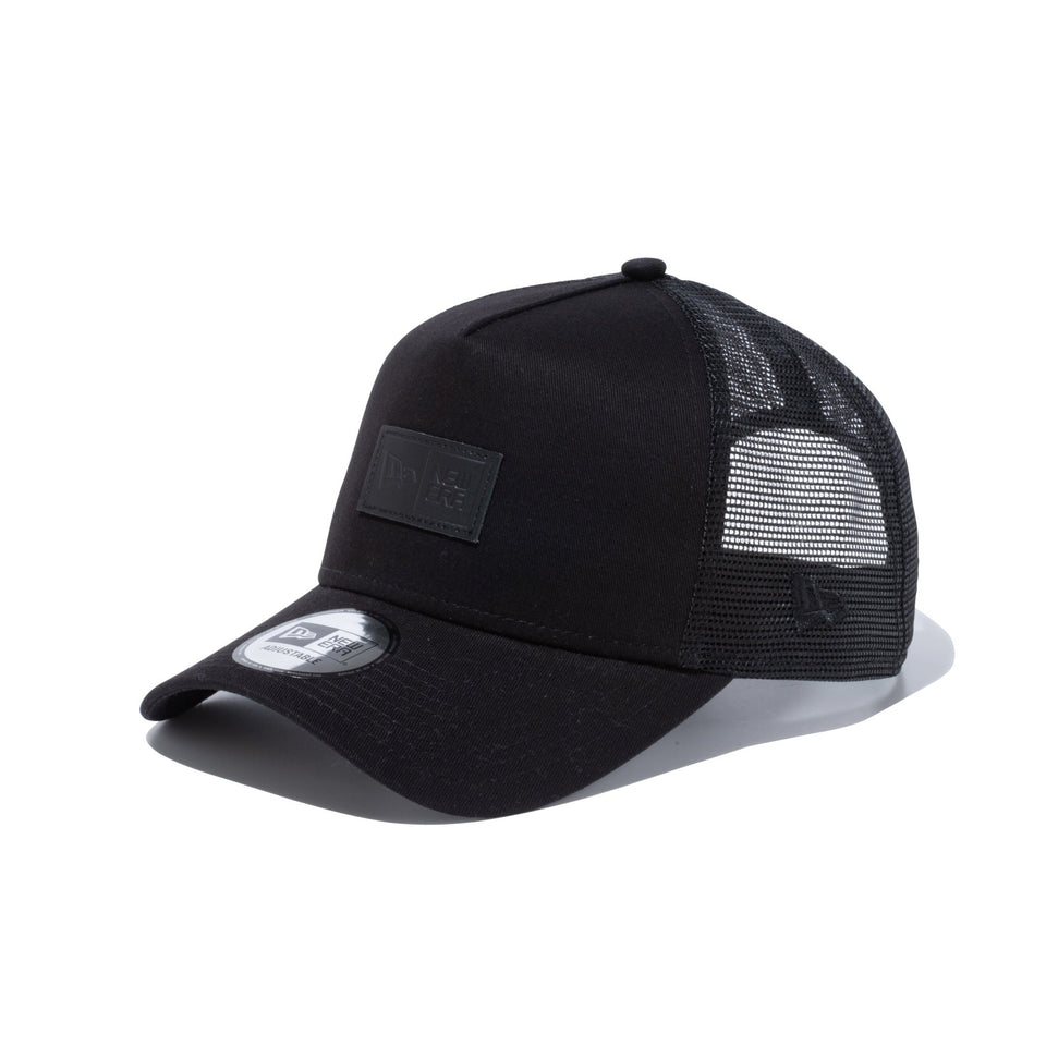 9FORTY A-Frame トラッカー Leather Patch ボックスロゴ ブラック - 13515926-OSFM | NEW ERA ニューエラ公式オンラインストア