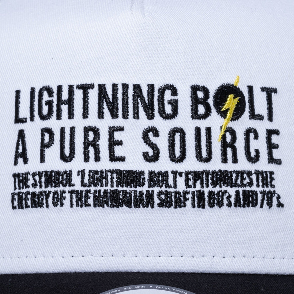 9FORTY A-Frame トラッカー LIGHTNING BOLT ライトニングボルト ブランドフィロソフィー ホワイト / ブラック - 13082399-OSFM | NEW ERA ニューエラ公式オンラインストア