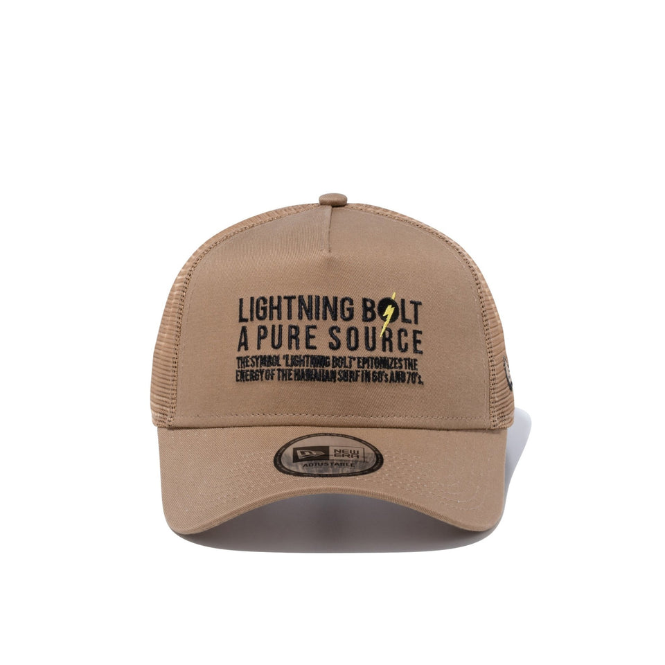 9FORTY A-Frame トラッカー LIGHTNING BOLT ライトニングボルト ブランドフィロソフィー カーキ - 13082400-OSFM | NEW ERA ニューエラ公式オンラインストア