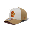9FORTY A-Frame MLB Tri-Color サンディエゴ・パドレス カーキ/ストーン - 13750980-OSFM | NEW ERA ニューエラ公式オンラインストア