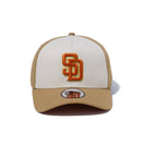 9FORTY A-Frame MLB Tri-Color サンディエゴ・パドレス カーキ/ストーン - 13750980-OSFM | NEW ERA ニューエラ公式オンラインストア