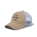 9FORTY A-Frame トラッカー マイクロコーデュロイ NEW ERA NEW YORK EST 1920 ベージュ / ホワイトメッシュ - 12540626-OSFM | NEW ERA ニューエラ公式オンラインストア