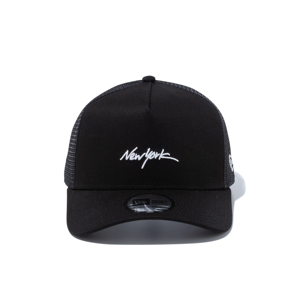 9FORTY A-Frame トラッカー ハンドリトゥン シティネーム New York ブラック - 13059260-OSFM | NEW ERA ニューエラ公式オンラインストア