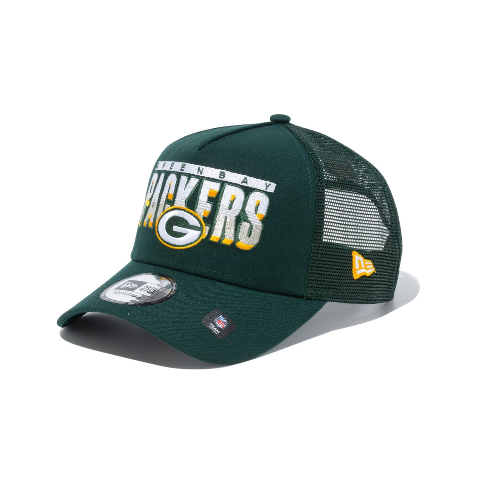 9FORTY A-Frame トラッカー NFL Trucker Cap グリーンベイ・パッカーズ ダークグリーン - 13515927-OSFM | NEW ERA ニューエラ公式オンラインストア