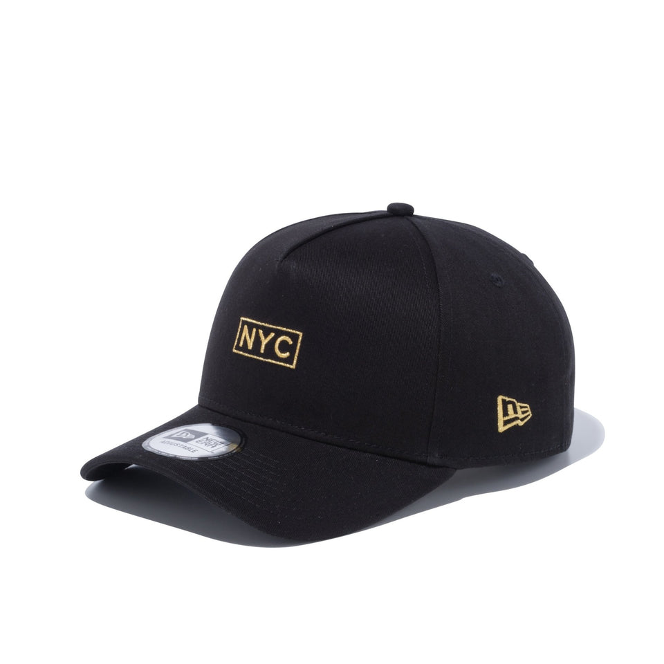 9FORTY A-Frame NYC ボックスロゴ ブラック × メタリックゴールド - 12362208-OSFA | NEW ERA ニューエラ公式オンラインストア