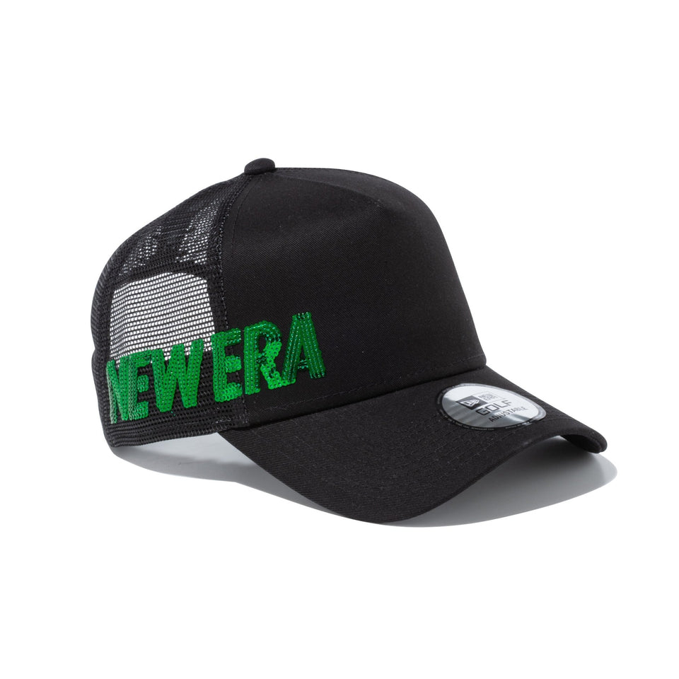 【ゴルフ】 9FORTY A-Frame トラッカー Sequins ブラック グリーン - 13517956-OSFM | NEW ERA ニューエラ公式オンラインストア