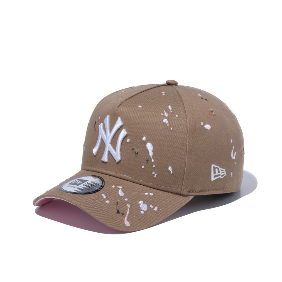 9FORTY A-Frame Splash Embroidery スプラッシュエンブロイダリー ニューヨーク・ヤンキース カーキ - 13328243-OSFM | NEW ERA ニューエラ公式オンラインストア