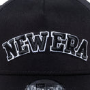 【ゴルフ】 9FORTY A-Frame Stretch Cotton Washable ストレッチコットン ウォッシャブル アーチロゴ ブラック × ブラック/スノーホワイト - 13517969-OSFM | NEW ERA ニューエラ公式オンラインストア